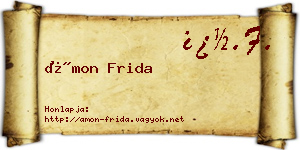 Ámon Frida névjegykártya